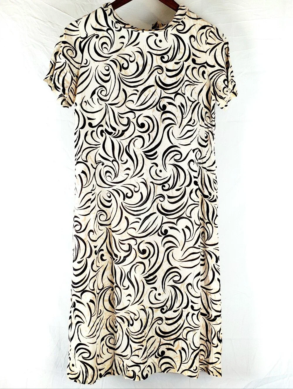 60s midi dress Vintage St Michael Floral Cotton Midi Dress: 60s Chintz Retro Style